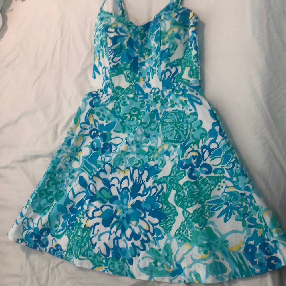 Size 2. Lilly Pulitzer blue pattern dress